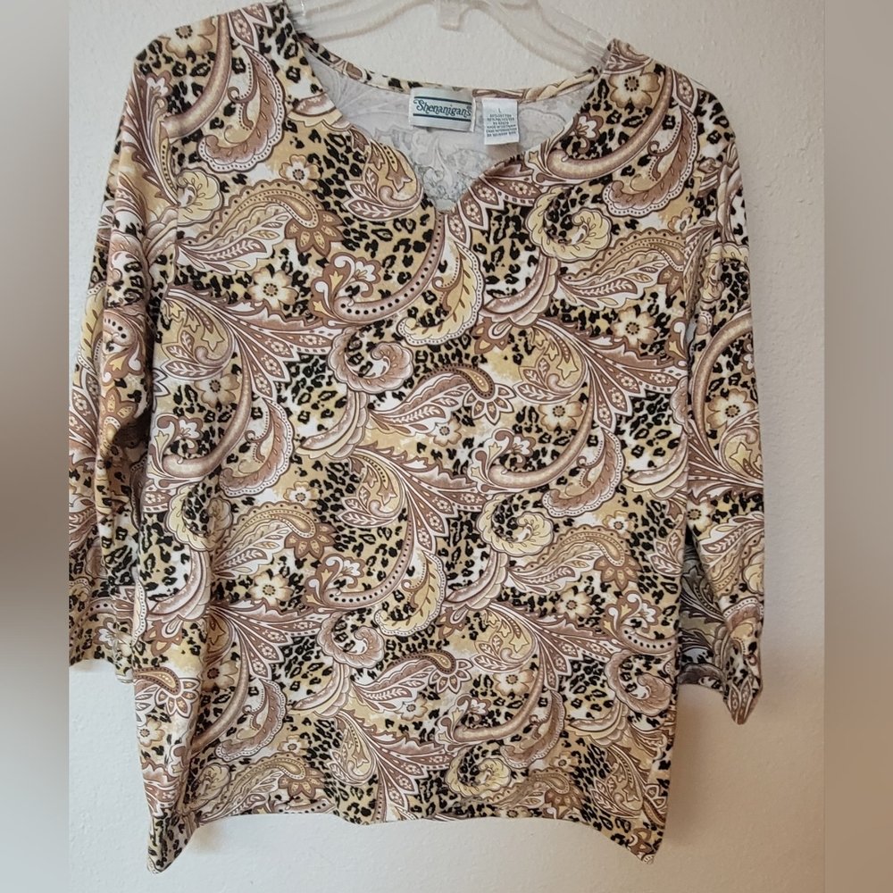 Vintage Shenanigans 3/4‎ Paisley Shirt
